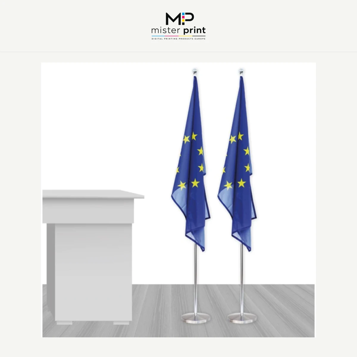 Large Office Flagpole with Polyester Fabric Flag – EXPRESS