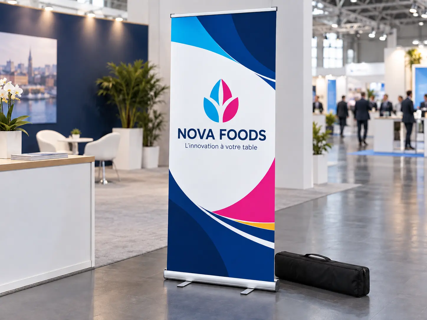 Roll-up personnalisé 85×200 cm pour salon professionnel