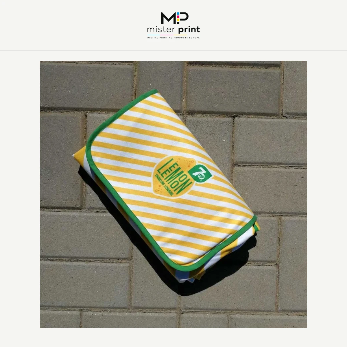 Advertising picnic tablecloth