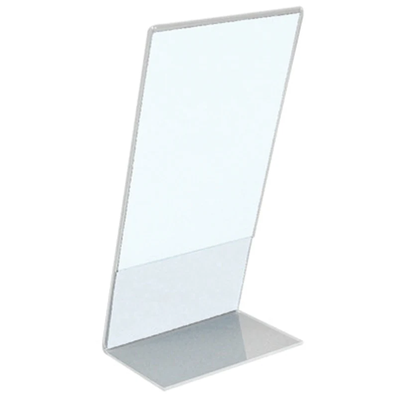 L-shaped menu holder, vertical, acrylic