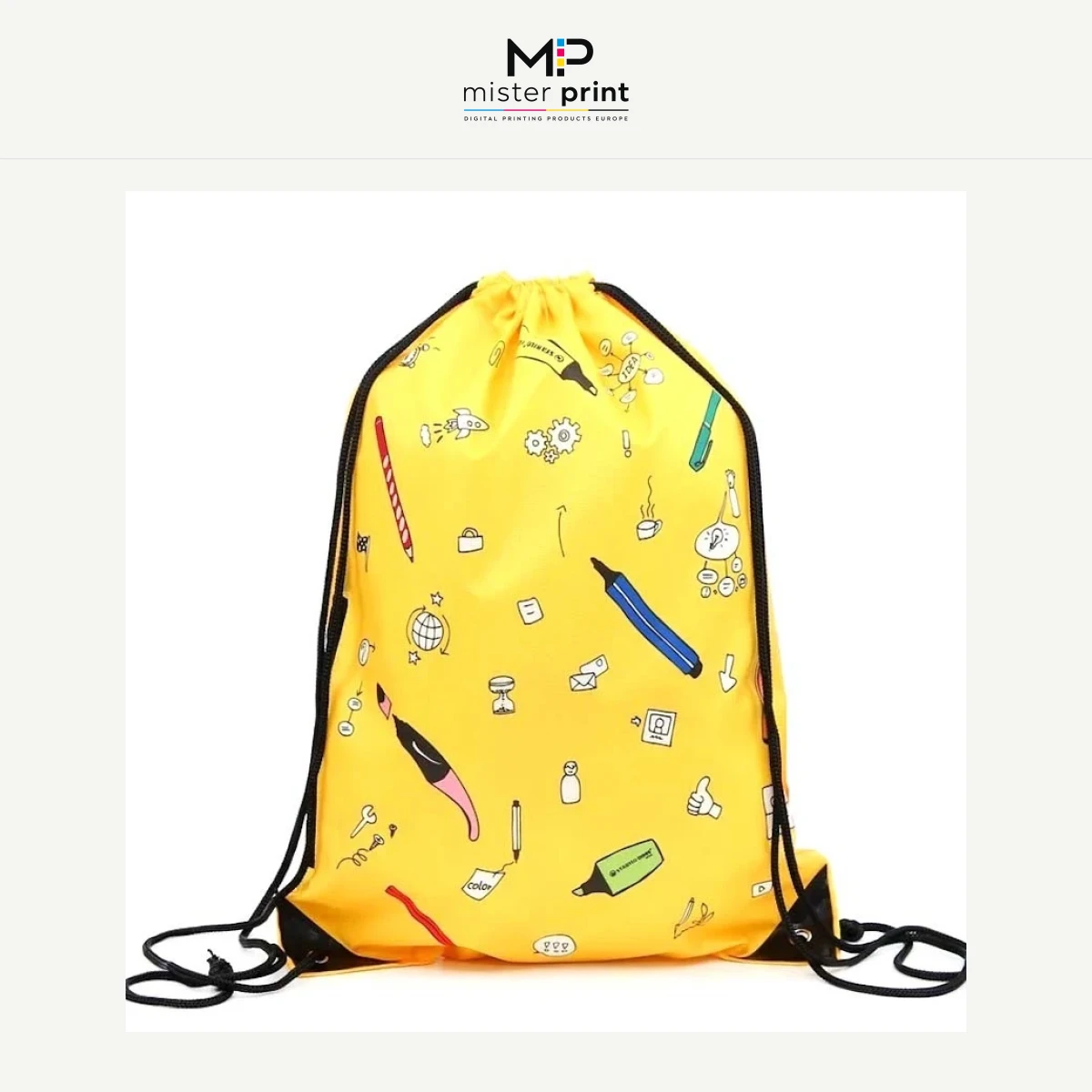 Personalized drawstring bag