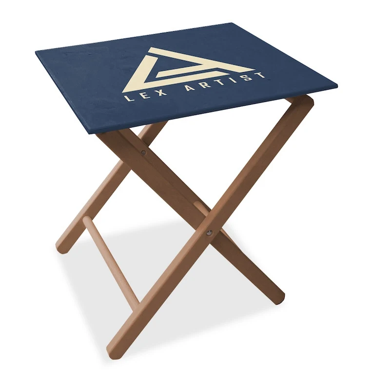 Printed folding table